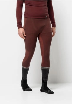 Jack Wolfskin Seamless Wool Pants Funktionsunterwäsche Merino rot erde