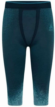 Odlo Warm Base Layer 4-Tights provincial blau schwarz