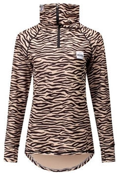 Eivy Icecold Zip Top Longsleeve braun zebra