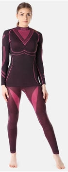 Ladeheid Thermounterwäsche Damen Set Langarm Shirt lange Unterhose schwarz rosa LAGI006