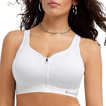 Champion Damen Sport-BH Bewegungssteuerung Reißverschluss 75B weiß opulent