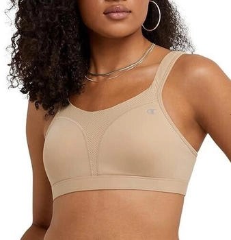 Champion Spot Comfort Full Support Sports Bra nude
