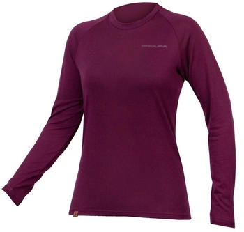 Endura BaaBaa Damen Langarm-Funktionsunterhemd aubergine