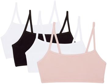 Fruit of the Loom Spaghetti-Träger Baumwoll-Sport-BH blushing rose weiß schwarz