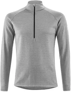 Löffler Midlayer Halfzip Transtex Merino grau meliert