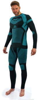 Sesto Senso Funktionsunterwäsche Set Langarmhemd Leggings schnelltrocknend grün
