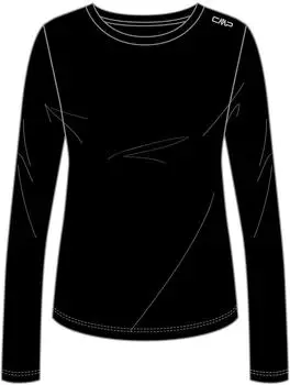 CMP T-Shirt 34N0886 Merinoshirt schwarz nero