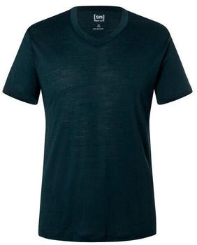 Super Natural Sierra V Neck T-Shirt schwarz blau