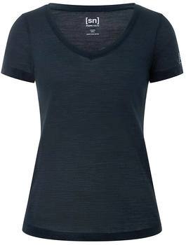 Super Natural SIERRA140 V Neck blueberry W01
