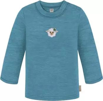 Normani Baby Merino Longsleeve 'Taupo' blau