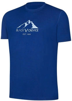 Black Crevice Merino T-Shirt navy