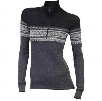 Aclima Designwool Marius Mockneck Merinopullover grau Norefjell