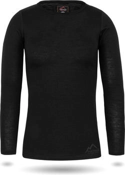Normani Merino Langarm-Shirt Mandurah schwarz