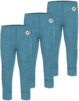Normani 2er Pack Baby Merinohose Leggings blau