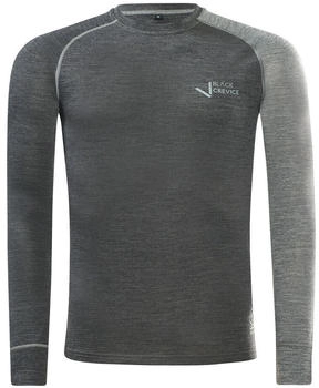 Black Crevice Langarmshirt aus Merino Wolle