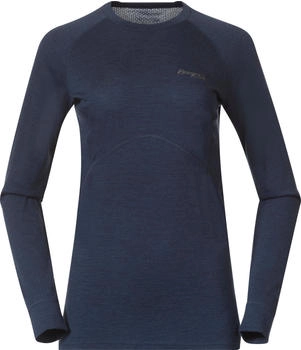Bergans Inner Pure Merino Longsleeve blau schwarz