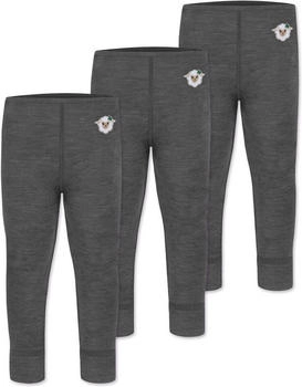 Normani 2er Pack Baby Merinohose Leggings anthrazit