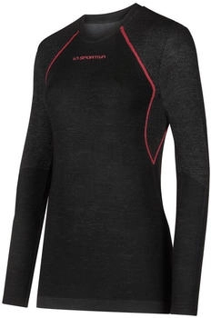 La Sportiva Wool Aero LS Damen schwarz hibiskus