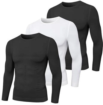 MEETYOO Kompressionsshirt Langarm Männer Sportshirt atmungsaktiv Fitness f3604428