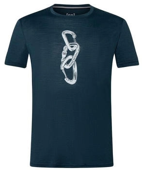 Super Natural Carabineri Tee Merinoshirt blau grau
