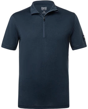 Super Natural Tundra175 Zip T-Shirt blau schwarz
