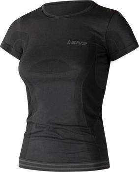Lenz Merino Round Neck Damen T-Shirt schwarz