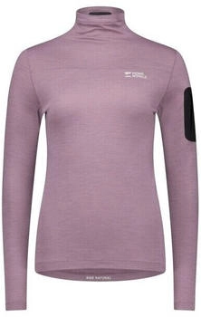 Mons Royale diversion merino mock neck long sleeve mauve