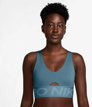 Nike Pro Indy Plunge gepolsterter Sport-BH mit mittlerem Halt - Blau HF7324-006