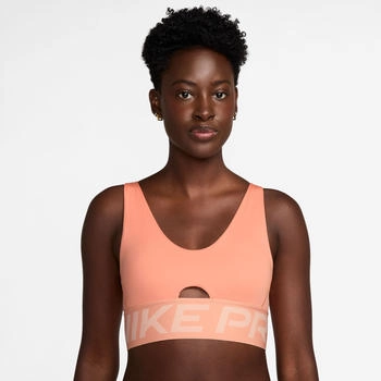 Nike Pro Indy Plunge gepolsterter Sport-BH mit mittlerem Halt - Orange HF7324-844