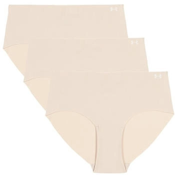 Under Armour Women's Pure Stretch Solid Hipster Pants 3 Pack hue500/logo:venicepink