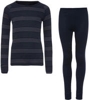 Odlo ACTIVE WARM W&auml;scheset Kinder in dark sapphire-gray ridge, Gr&ouml;&szlig;e 116 - blau