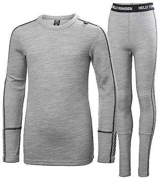 Helly Hansen lifa merino midweight set grau melange 951