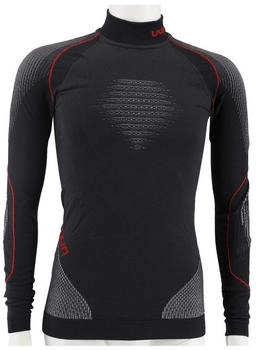 UYN Evolutyon Turtle Neck Funktions-Langarmshirt charcoal weiss rot