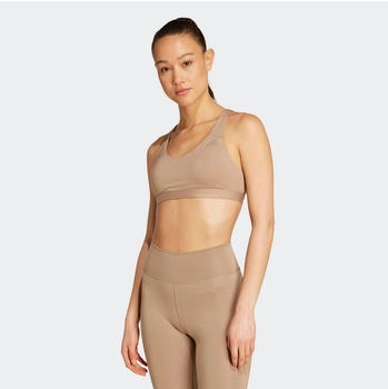 Adidas All Me Essentials Mid Support Sport-BH chalky brown