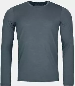 Ortovox Cool Clean L S Merinoshirt blau dunkelarktischgrau