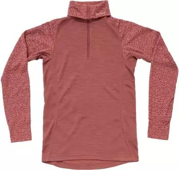 Devold Duo Active Merino Zip Neck Frau marsala