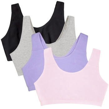 Fruit of the Loom Built Up Tank Style Bra Value Pack Sport-BH kitty pink hyazinth grey heather schwarz