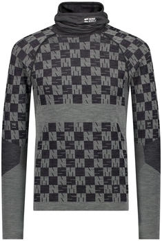 Mons Royale Ascender Merino Seamless Langarmshirt getrocknet salbei schwarz