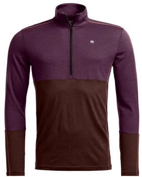 Ortovox 185 Rock'n'Wool Zip Neck Men dark wild berry
