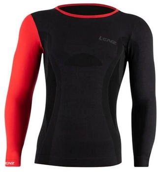 Lenz Merino Rundhals schwarz rot
