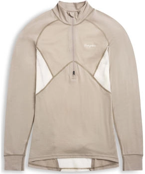Bergans Inner pure Merino Half Zip Frauen sandstone vanilleweiß