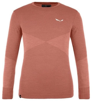 Salewa Zebru Medium Warm Alpine Merino Responsive LS Shirt Kids (28157) etruscan red
