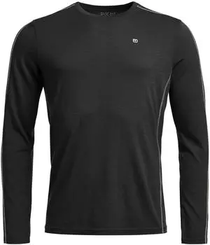 Ortovox 185 Merino Tangram Langarmshirt black raven