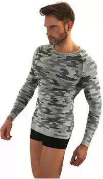 Sesto Senso Thermo Active Funktionsunterhemd Langarm tarnung/urban camo