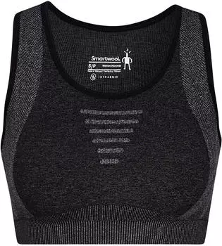 Smartwool Women's Intraknit Racerback Bra (64702688) BlackHeatherII