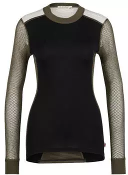 Aclima Women's Woolnet Hybrid Crewneck (41129843) JetBlack/Tarmac/BeigeMelange