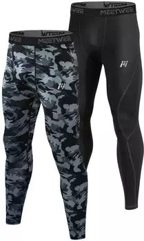 MEETWEE Thermounterhose Funktionsunterwäsche (MEEU-DMU10-KZ-BM-S-2022) schwarz/camo