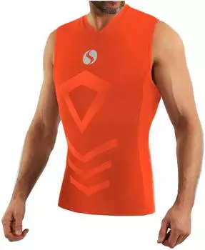 Sesto Senso ThermoSport Tank Top V-Ausschnitt orange