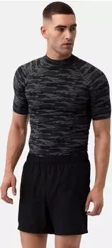 Danish Endurance Kompressionsshirt Muscle Fit mit Mesh 2er Pack schwarz/grau camouflage