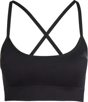 Adidas Workout Essentials Knit Light Support Padded BH Black (KD9104)